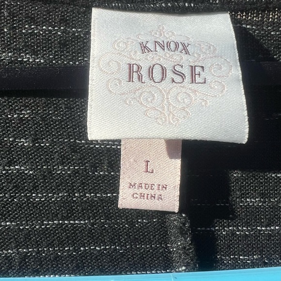 Black pinstriped Knox rose sweater - Picture 3 of 3